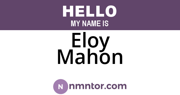 Eloy Mahon
