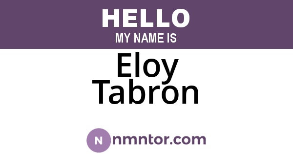 Eloy Tabron