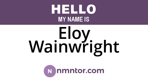 Eloy Wainwright