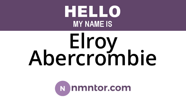 Elroy Abercrombie