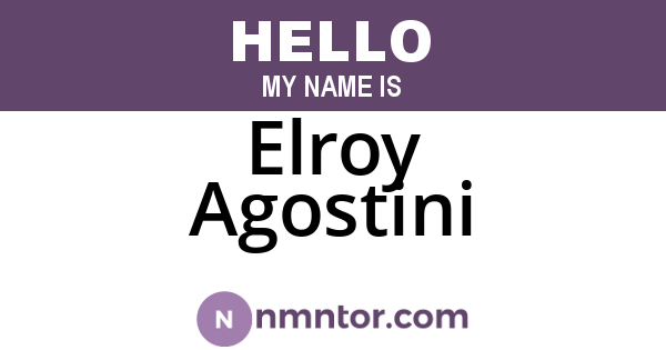 Elroy Agostini
