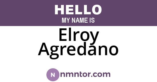 Elroy Agredano