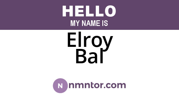 Elroy Bal
