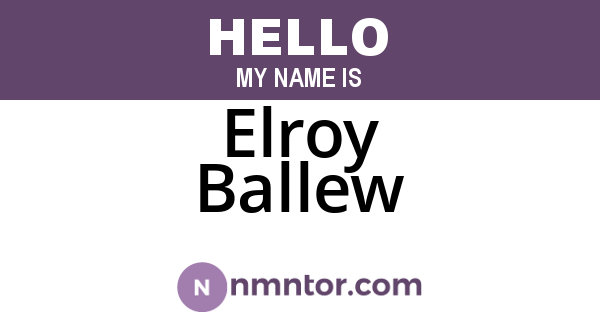 Elroy Ballew