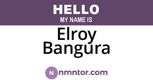 Elroy Bangura