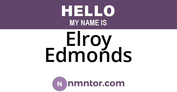 Elroy Edmonds