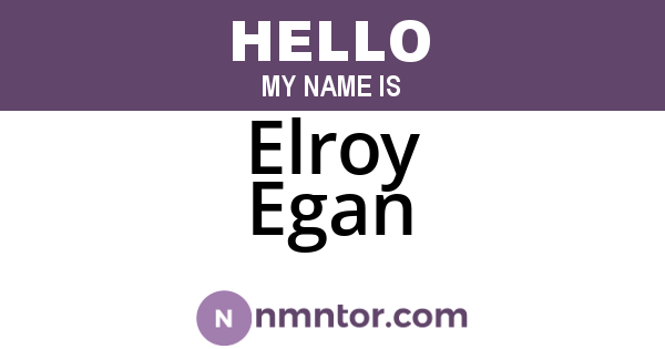 Elroy Egan