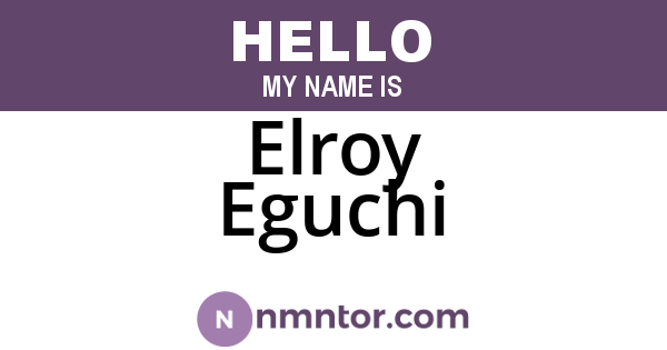 Elroy Eguchi