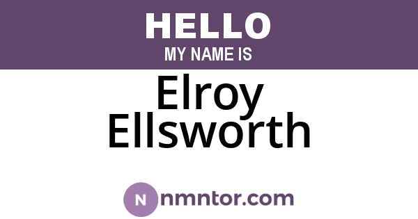 Elroy Ellsworth