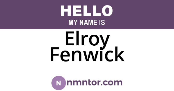Elroy Fenwick