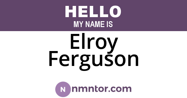 Elroy Ferguson
