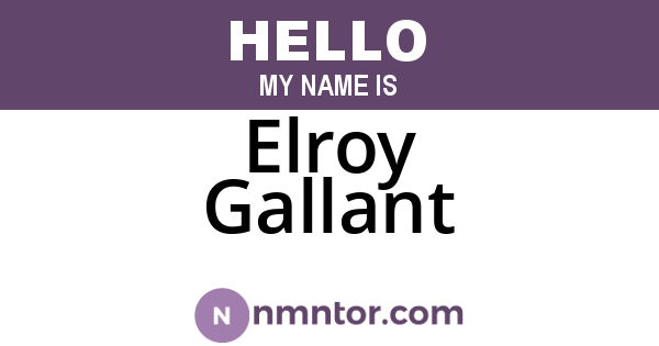 Elroy Gallant
