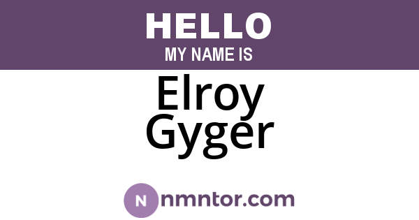 Elroy Gyger