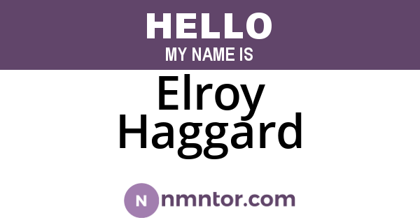 Elroy Haggard