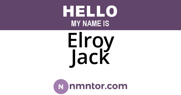 Elroy Jack