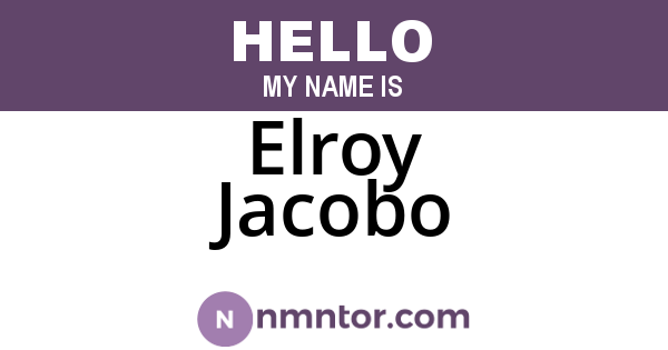 Elroy Jacobo