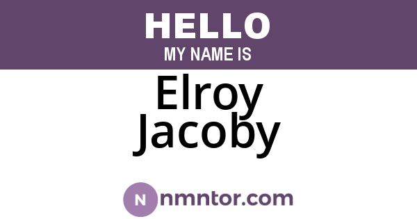 Elroy Jacoby