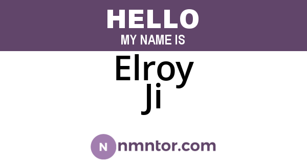 Elroy Ji