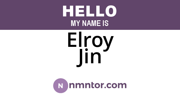 Elroy Jin