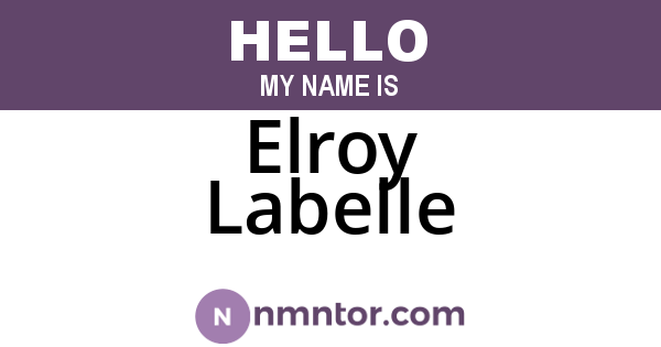 Elroy Labelle