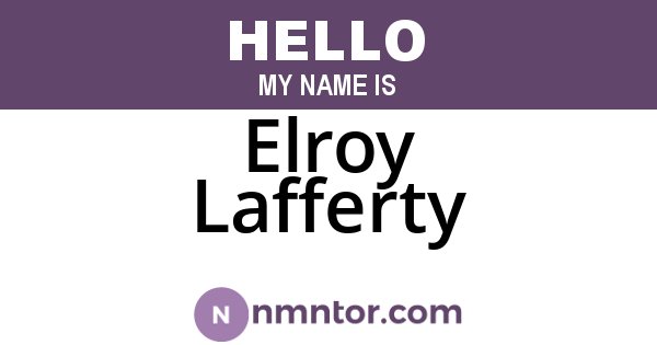 Elroy Lafferty