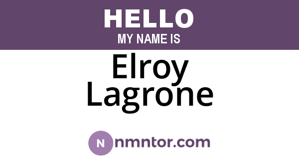 Elroy Lagrone