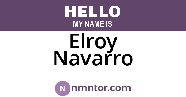 Elroy Navarro