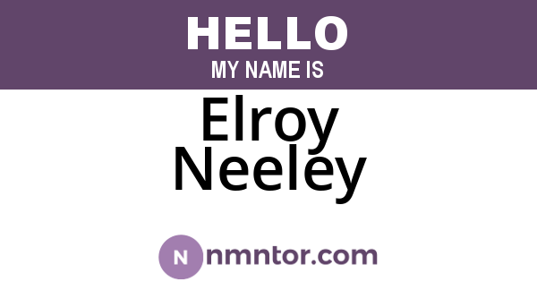 Elroy Neeley