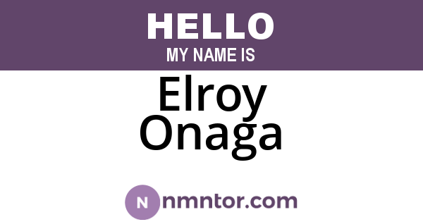 Elroy Onaga