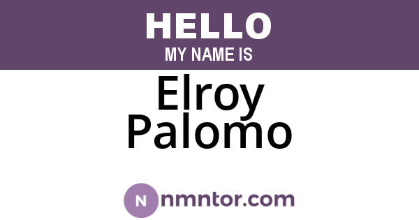 Elroy Palomo