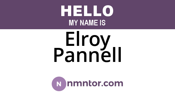 Elroy Pannell
