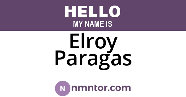 Elroy Paragas