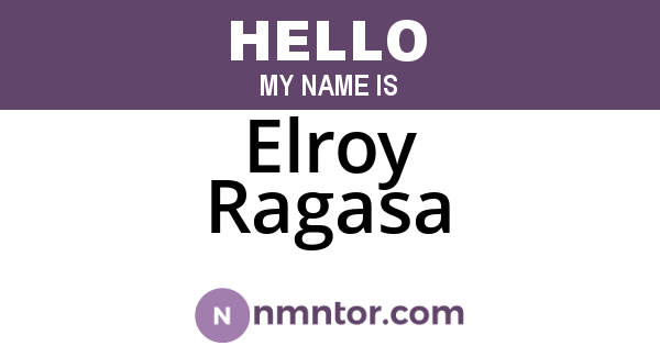 Elroy Ragasa