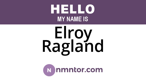 Elroy Ragland
