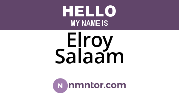 Elroy Salaam