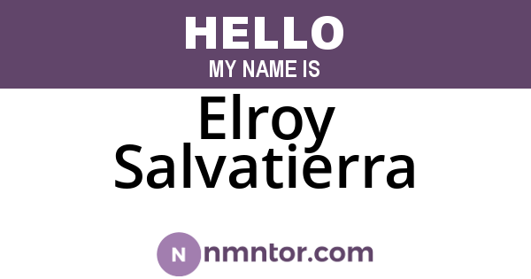 Elroy Salvatierra