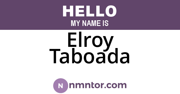 Elroy Taboada