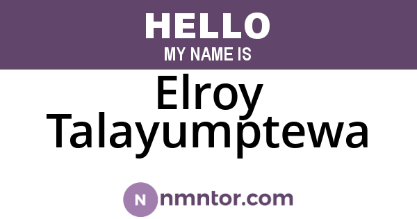 Elroy Talayumptewa