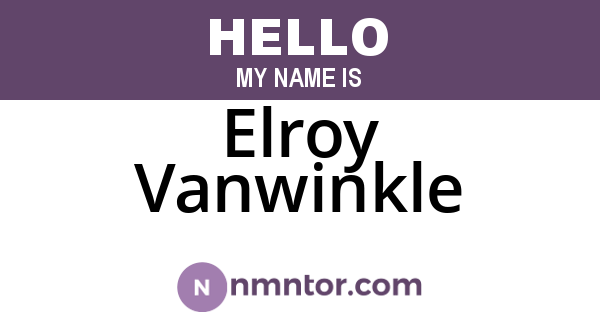 Elroy Vanwinkle