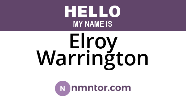 Elroy Warrington