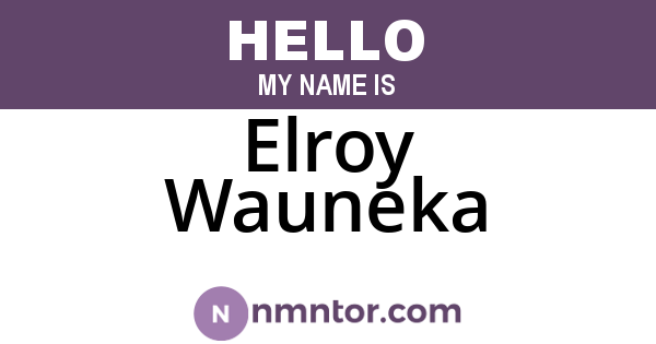 Elroy Wauneka