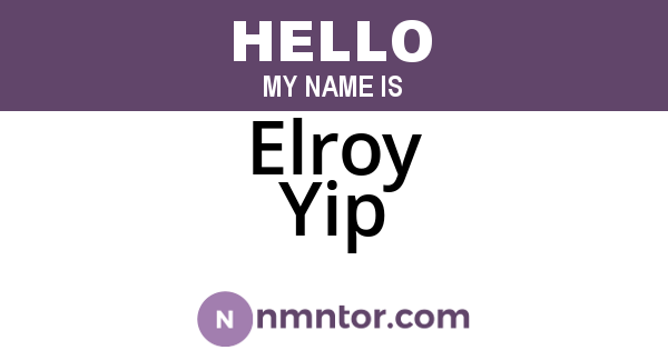 Elroy Yip