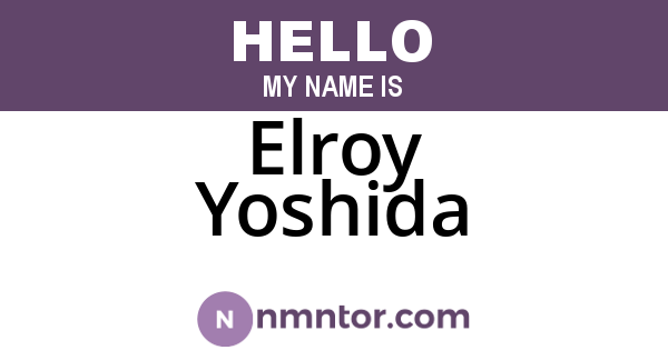 Elroy Yoshida