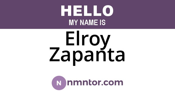 Elroy Zapanta