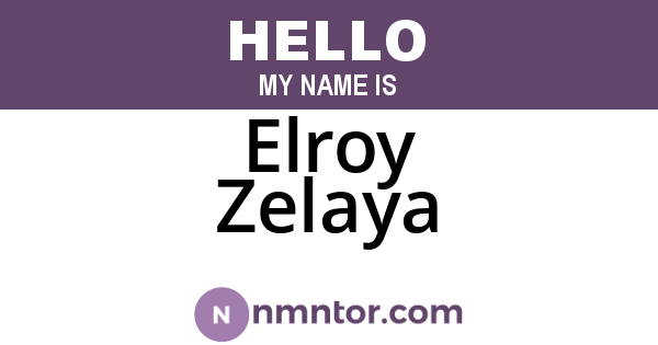 Elroy Zelaya