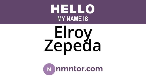 Elroy Zepeda