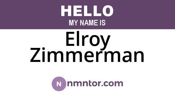 Elroy Zimmerman