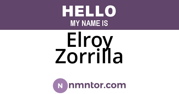 Elroy Zorrilla