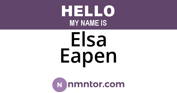Elsa Eapen