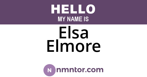 Elsa Elmore